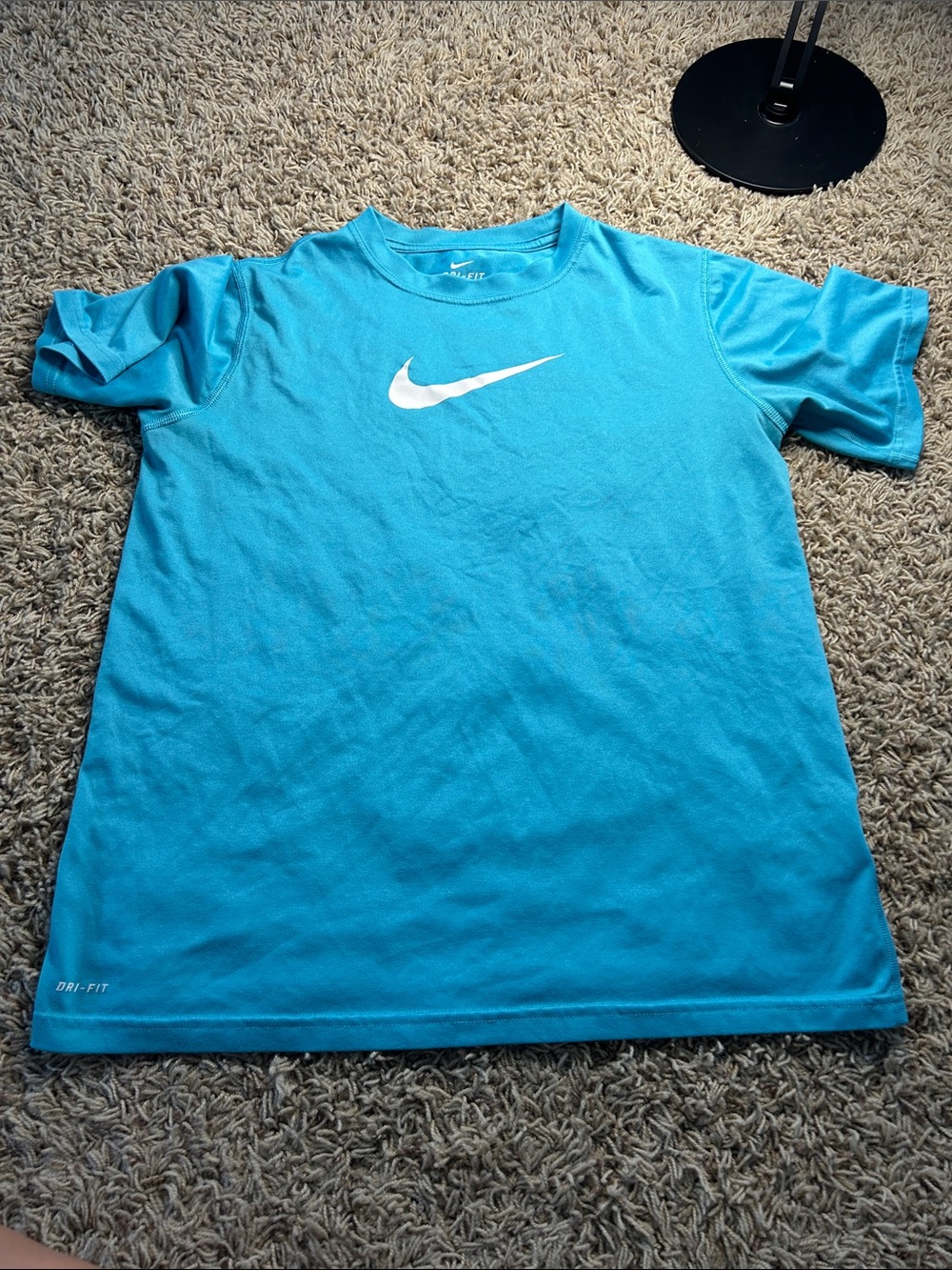 Nike Turquoise Short Sleeve Dri-FIT Tee with White Swoosh